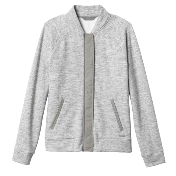 Athleta Jackets & Blazers - NWOT Athleta Grey Heathered Stronger Zip Up Jacket